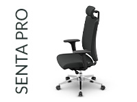 Bürodrehstuhl Senta Pro Schwarz Niedrig